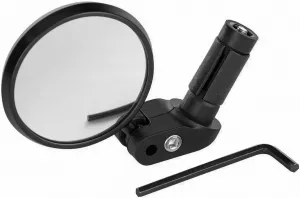 Aventon Handlebar Grip Mirror, High-definition glass convex lens bike rear view mirror with a wide field of view, Easy to install and adjust bicycle rear view mirror, Safe riding bicycle accessories