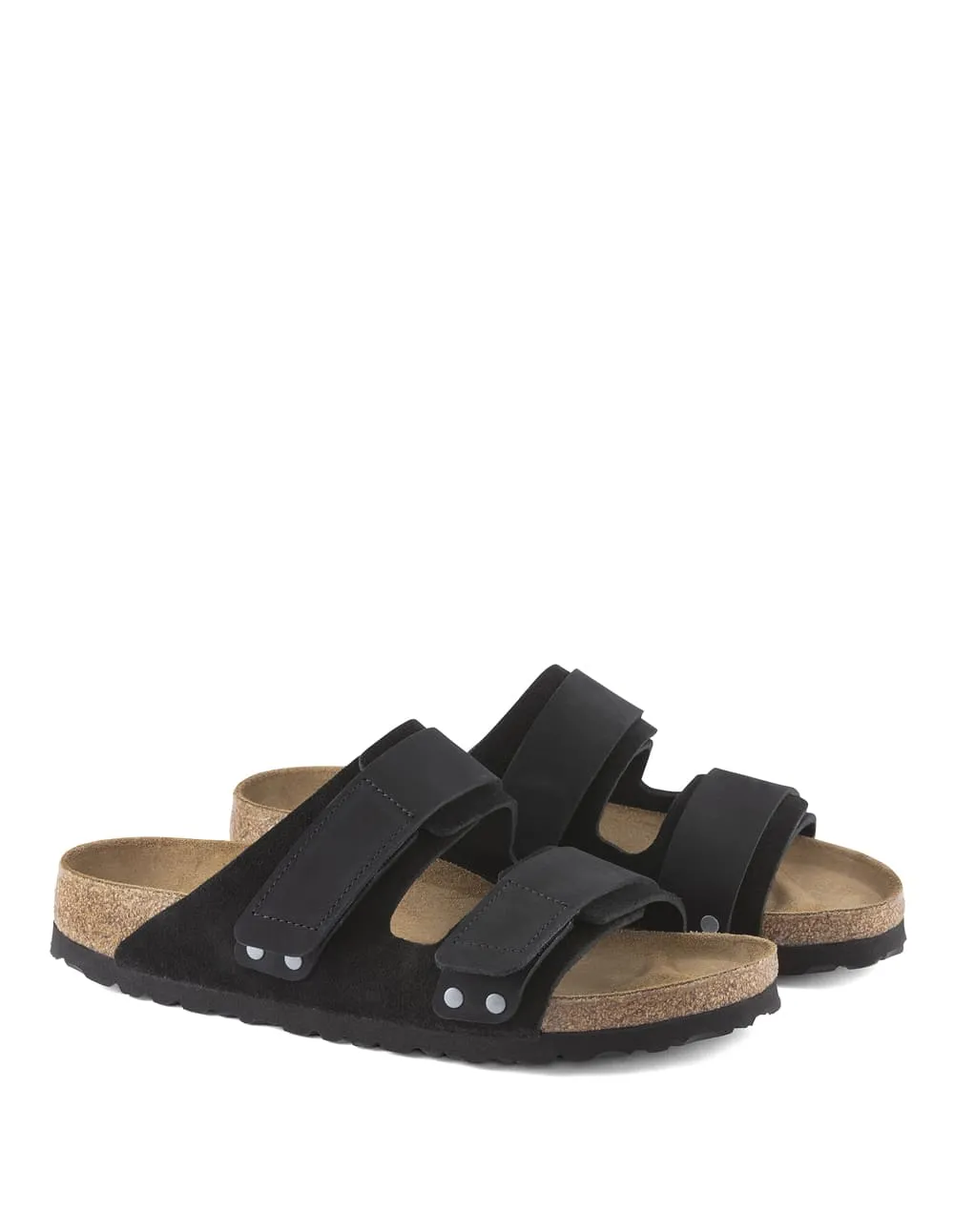 Birkenstock UJI Nubuck Leather Suede Negras Mujer