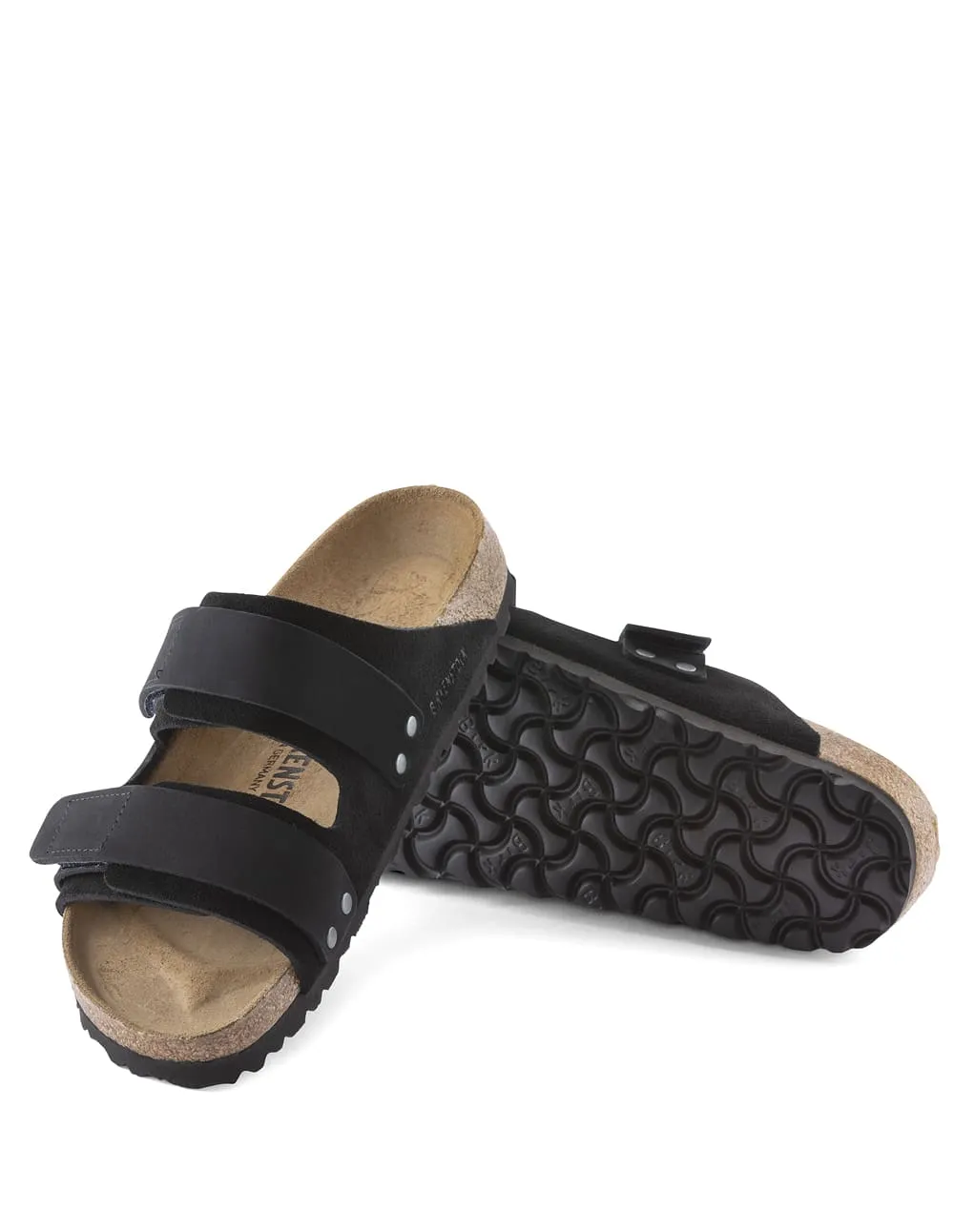 Birkenstock UJI Nubuck Leather Suede Negras Mujer