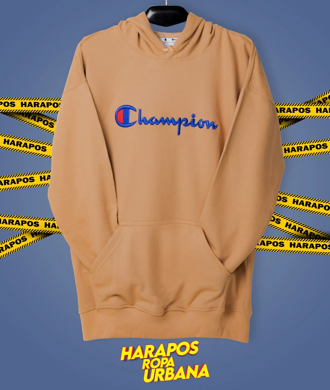 Canguro Champions crema letras azules