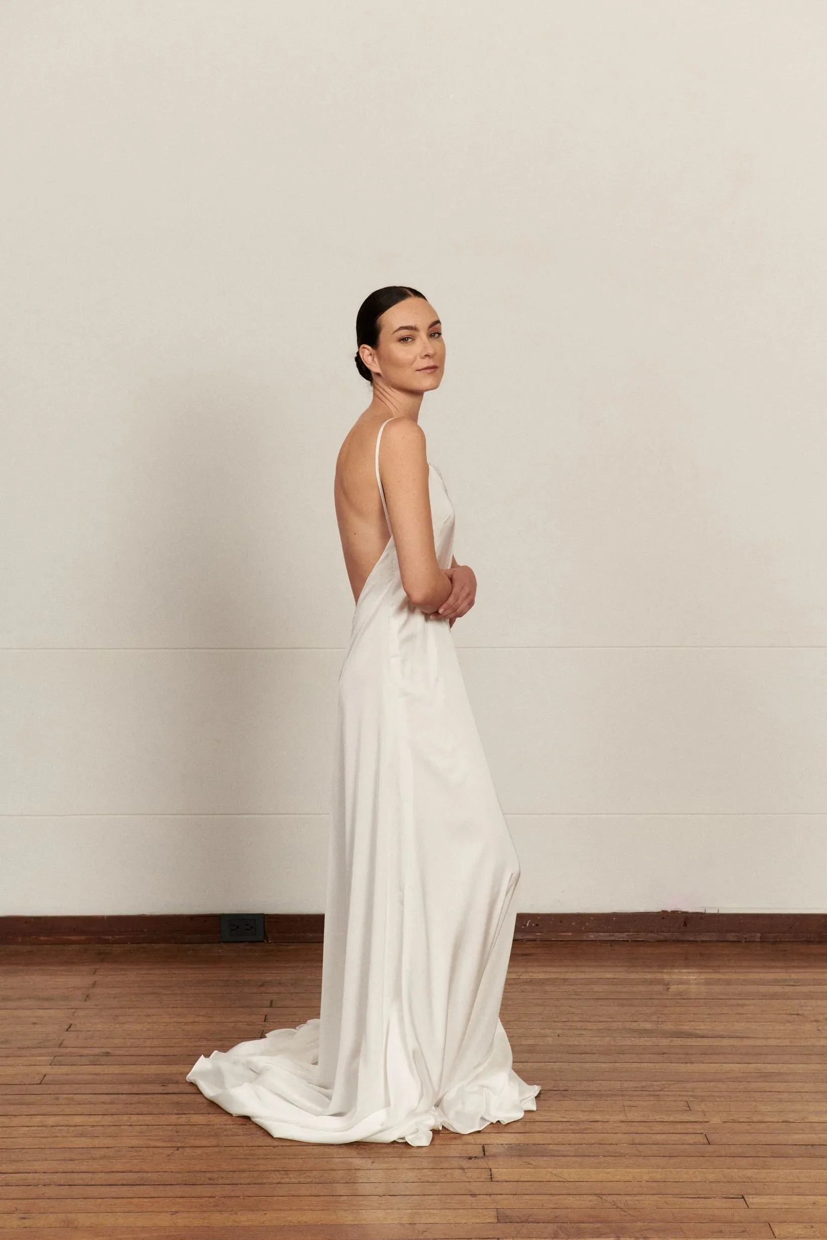 CARMINE SLIP-DRESS