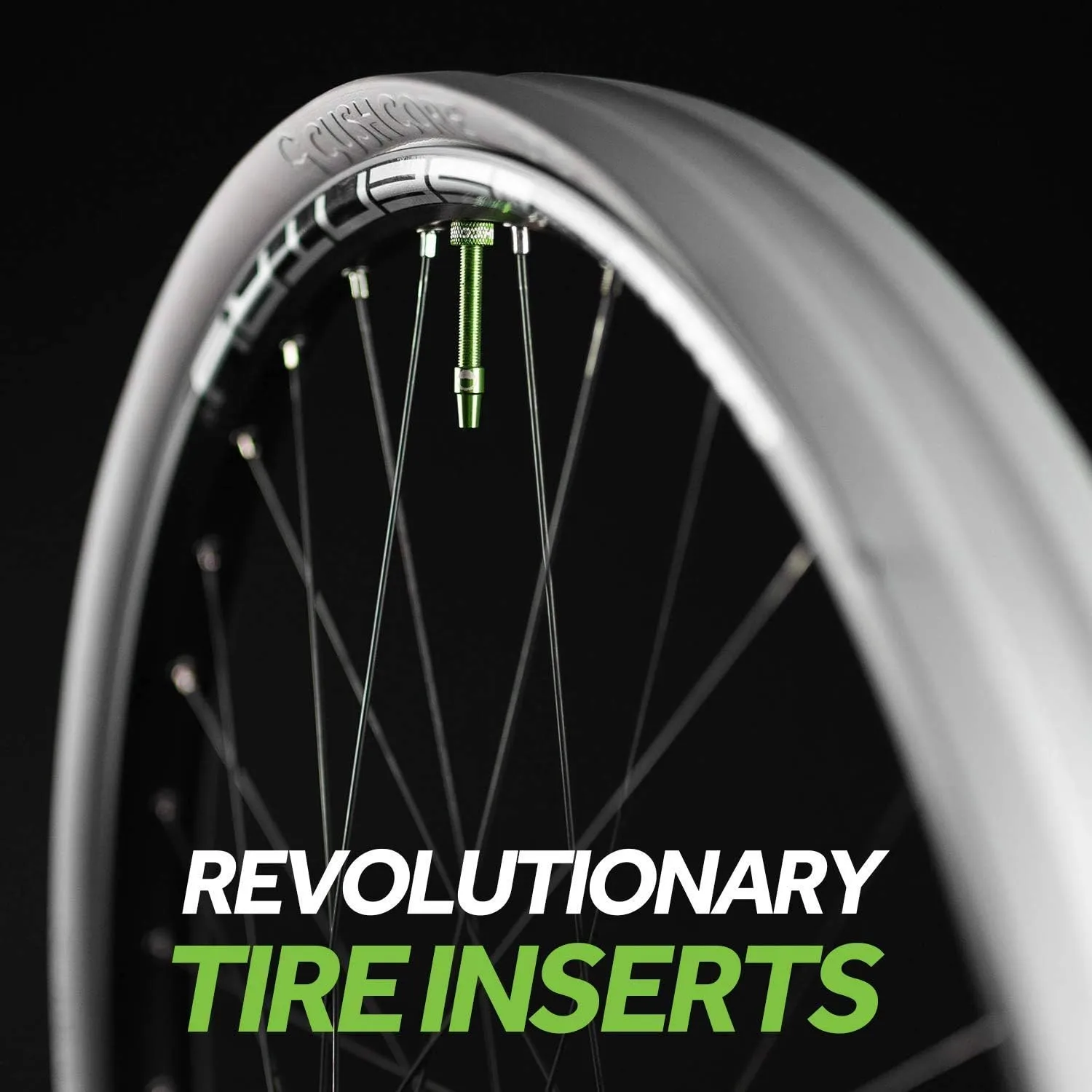 CushCore Pro Set - Includes (1) Tire Inserts, (1) Presta Valve & (1) Rim Sticker, Easy at-Home Installation, Bicycle Tire Inserts, Helps Improve Ride Quality, Fits a 2.1"-2.6" Tire (Single, 27.5)