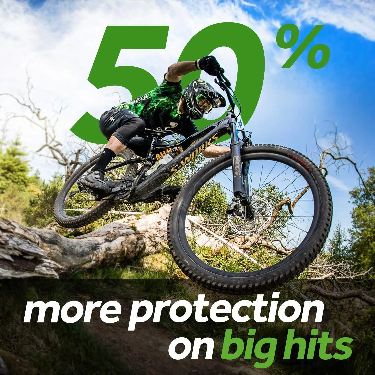 CushCore Pro Set - Includes (1) Tire Inserts, (1) Presta Valve & (1) Rim Sticker, Easy at-Home Installation, Bicycle Tire Inserts, Helps Improve Ride Quality, Fits a 2.1"-2.6" Tire (Single, 27.5)