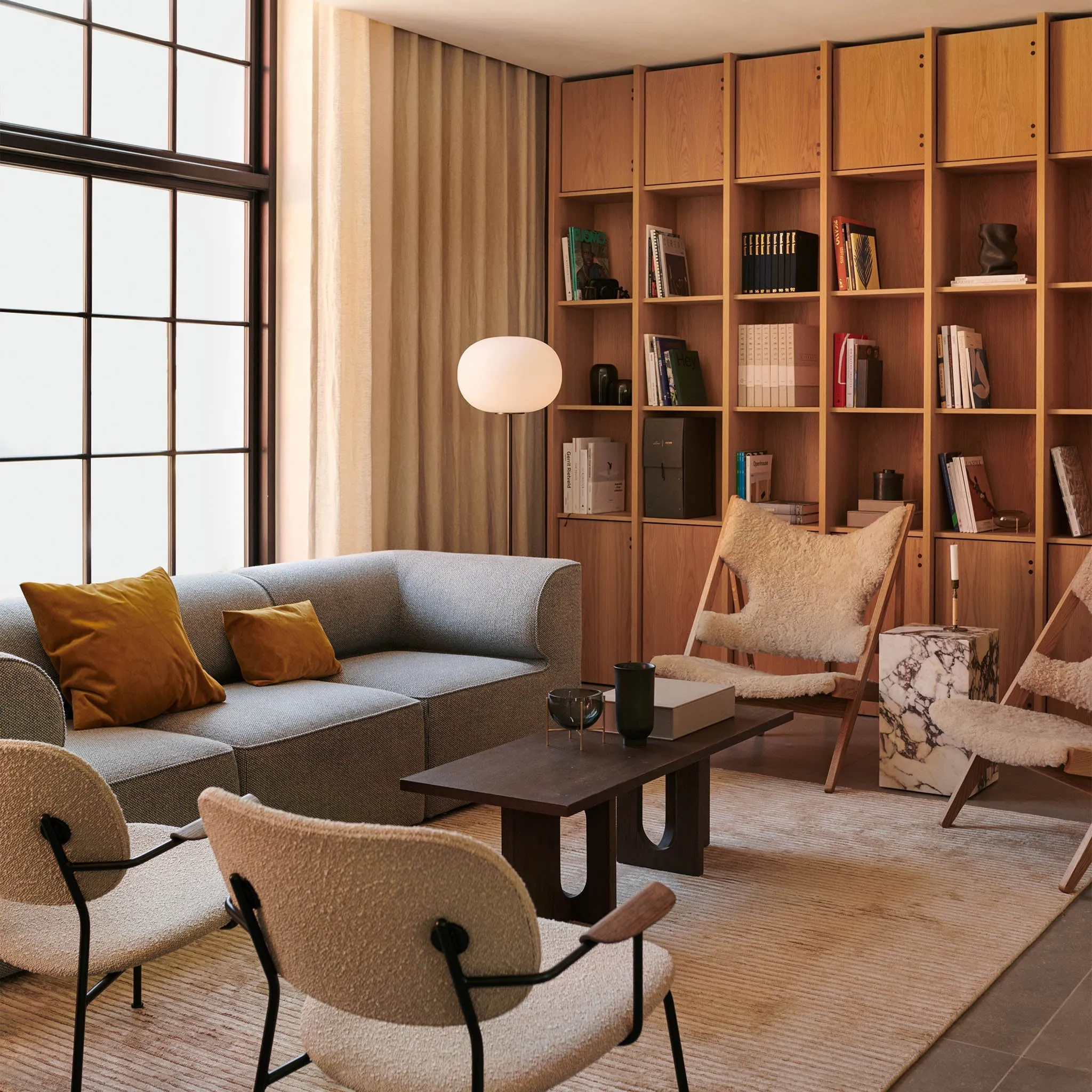 JWDA floor | carrara marble and bronzed brass