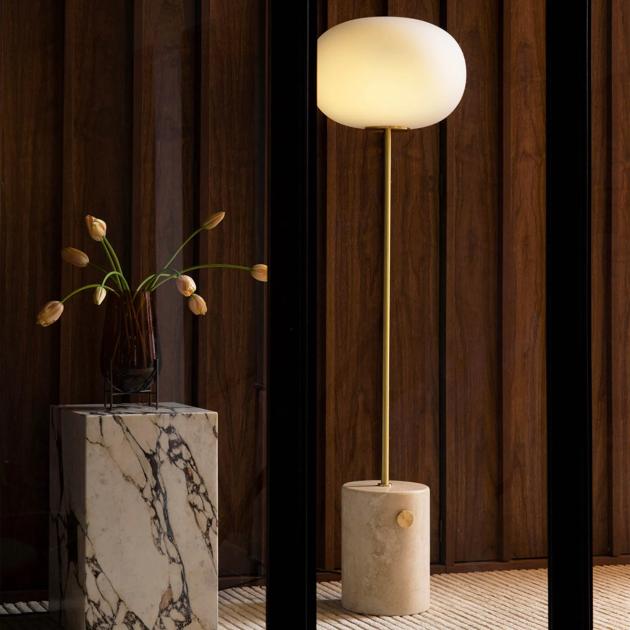 JWDA floor | carrara marble and bronzed brass