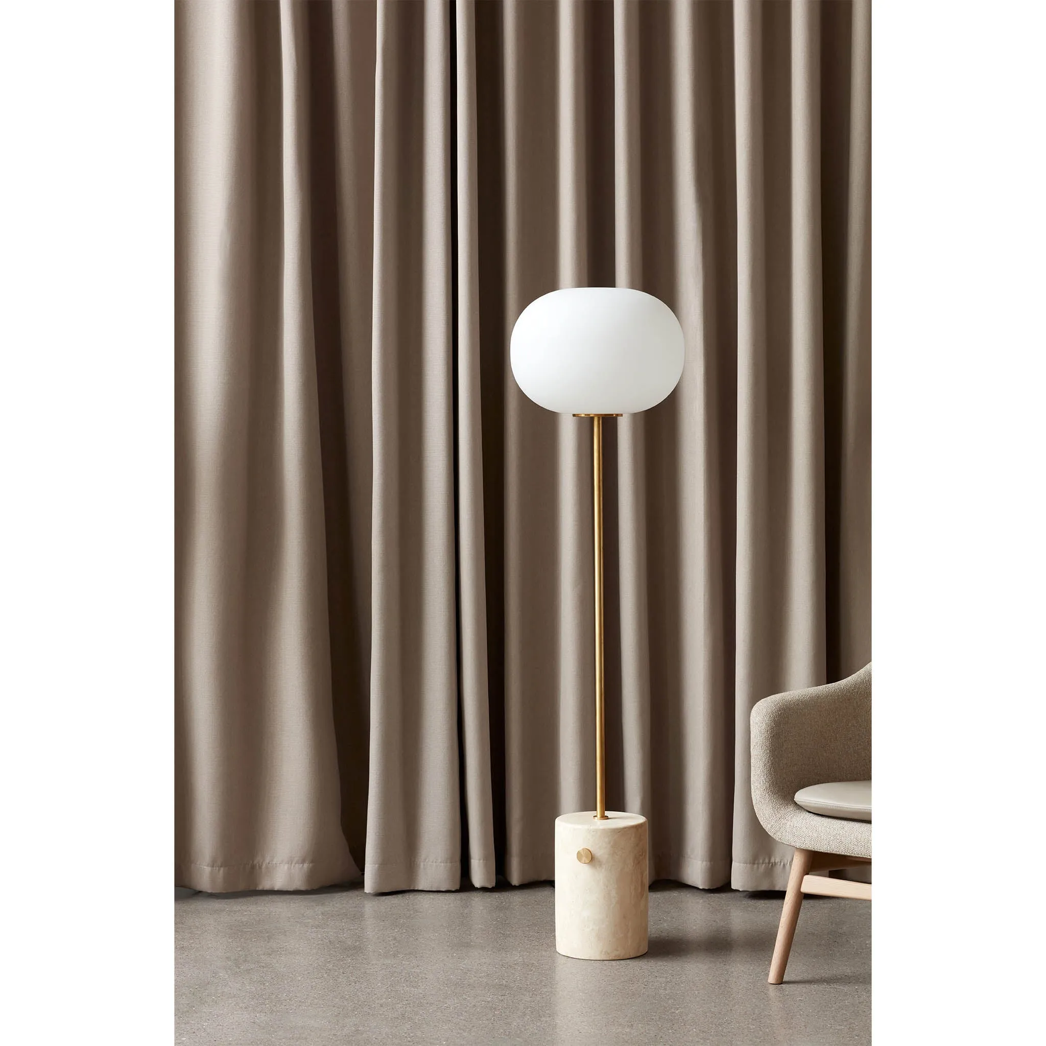JWDA floor | carrara marble and bronzed brass