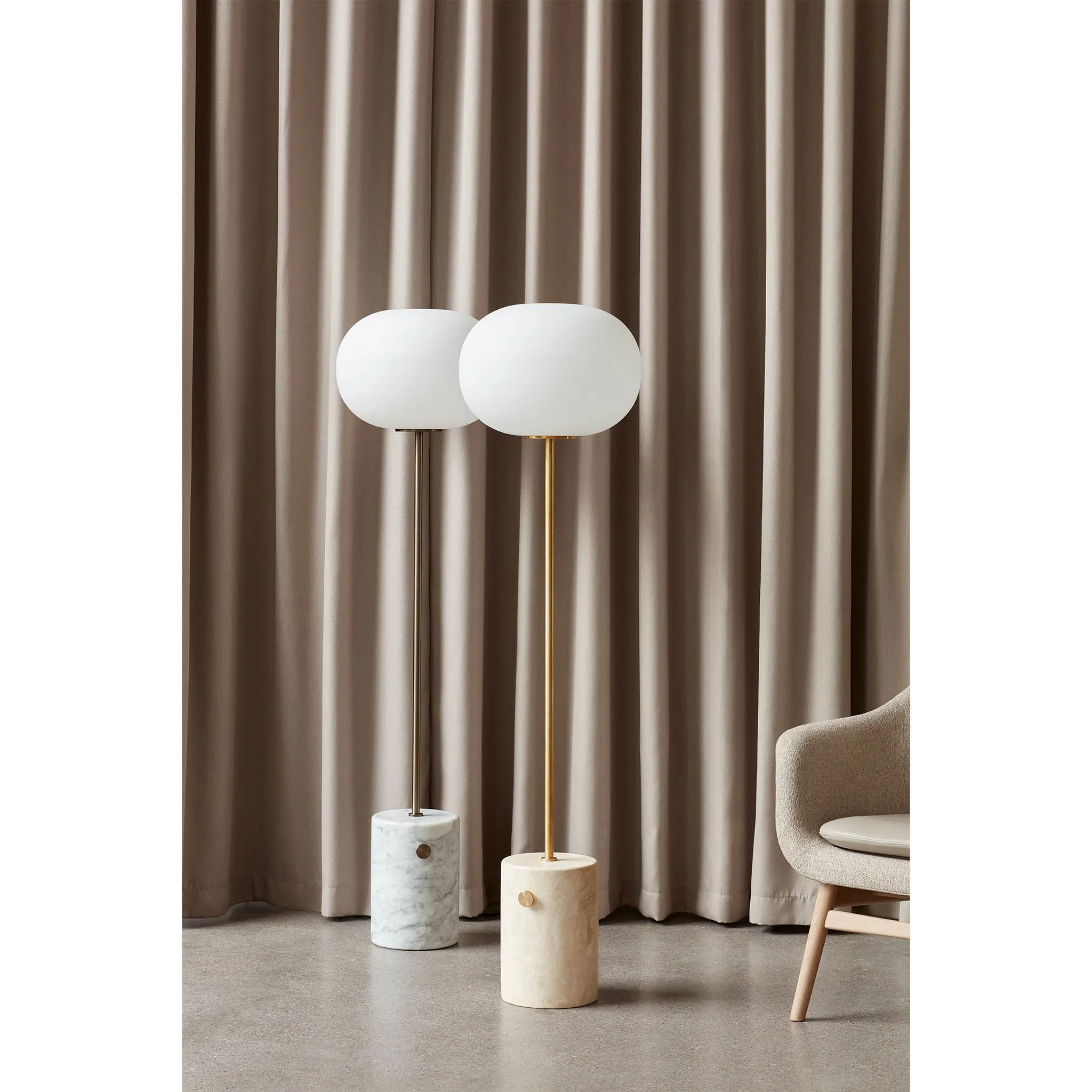 JWDA floor | carrara marble and bronzed brass