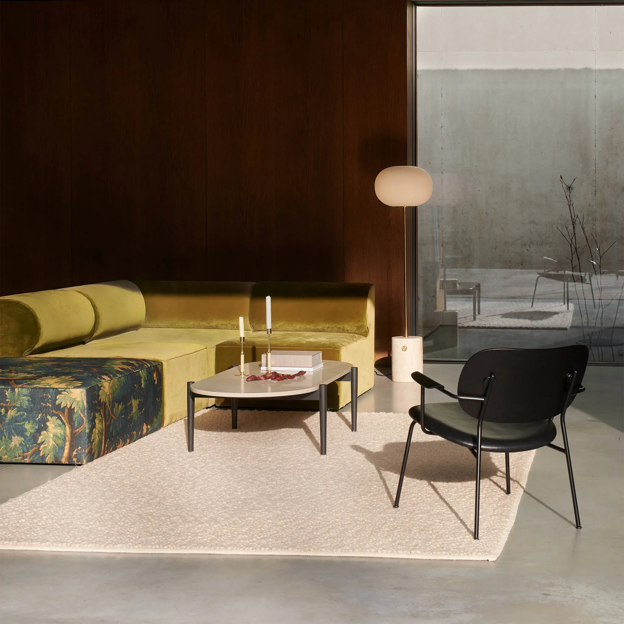 JWDA floor | carrara marble and bronzed brass