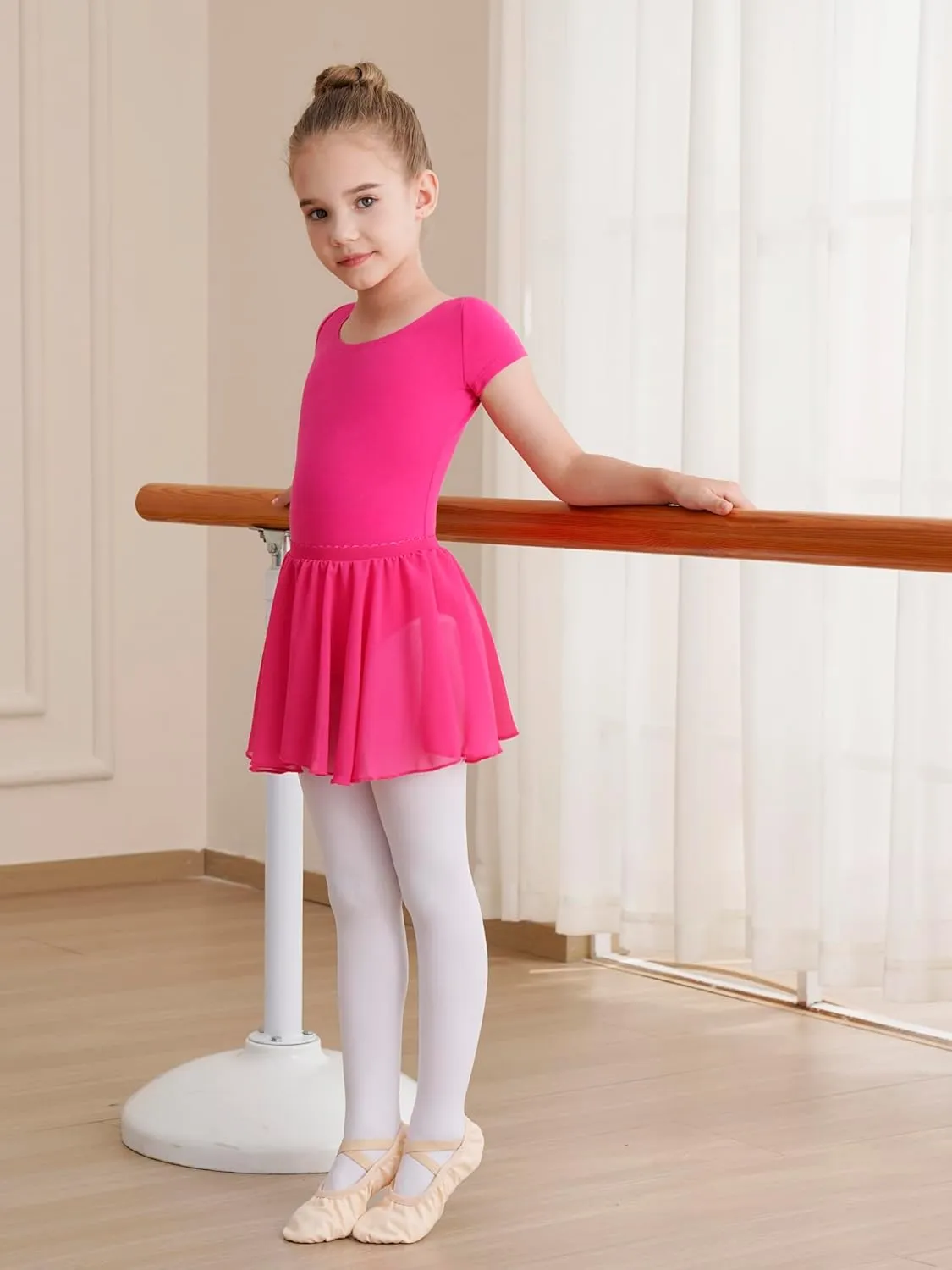 Leotards for Girls Ballet Dress Toddler Dance Leotard with Skirt Kids Gymnastics Outfits Ballet Dance Tutu Dress