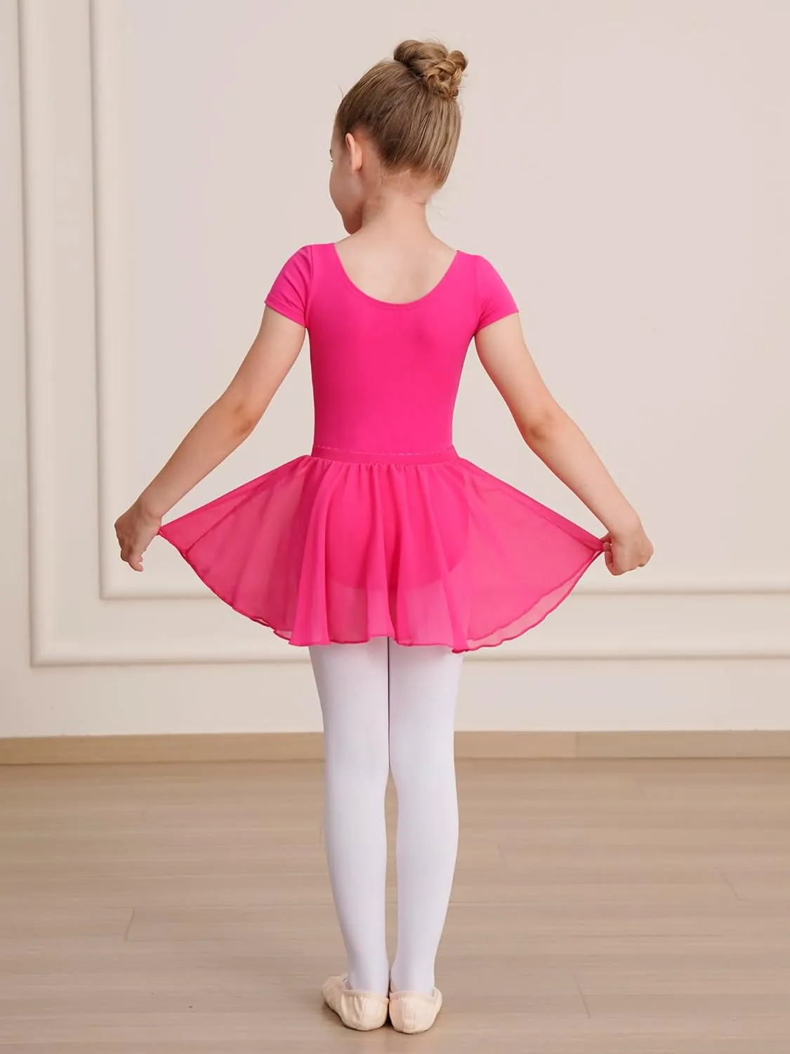 Leotards for Girls Ballet Dress Toddler Dance Leotard with Skirt Kids Gymnastics Outfits Ballet Dance Tutu Dress