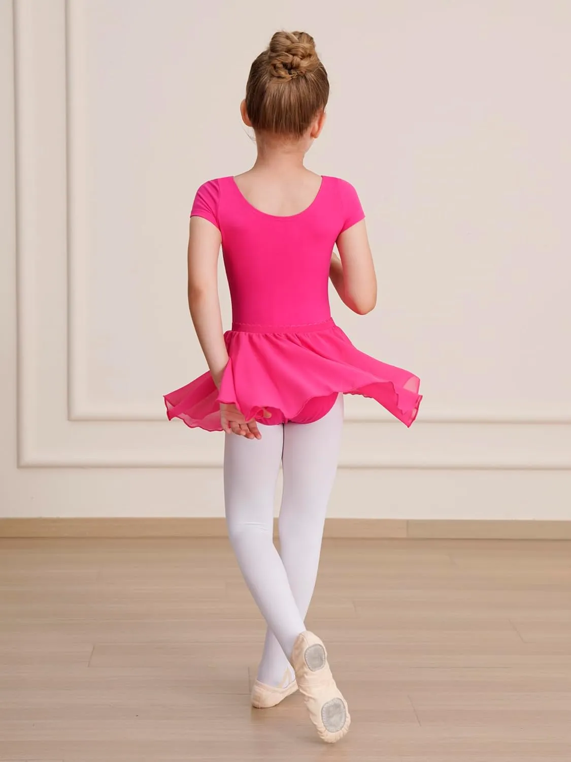 Leotards for Girls Ballet Dress Toddler Dance Leotard with Skirt Kids Gymnastics Outfits Ballet Dance Tutu Dress
