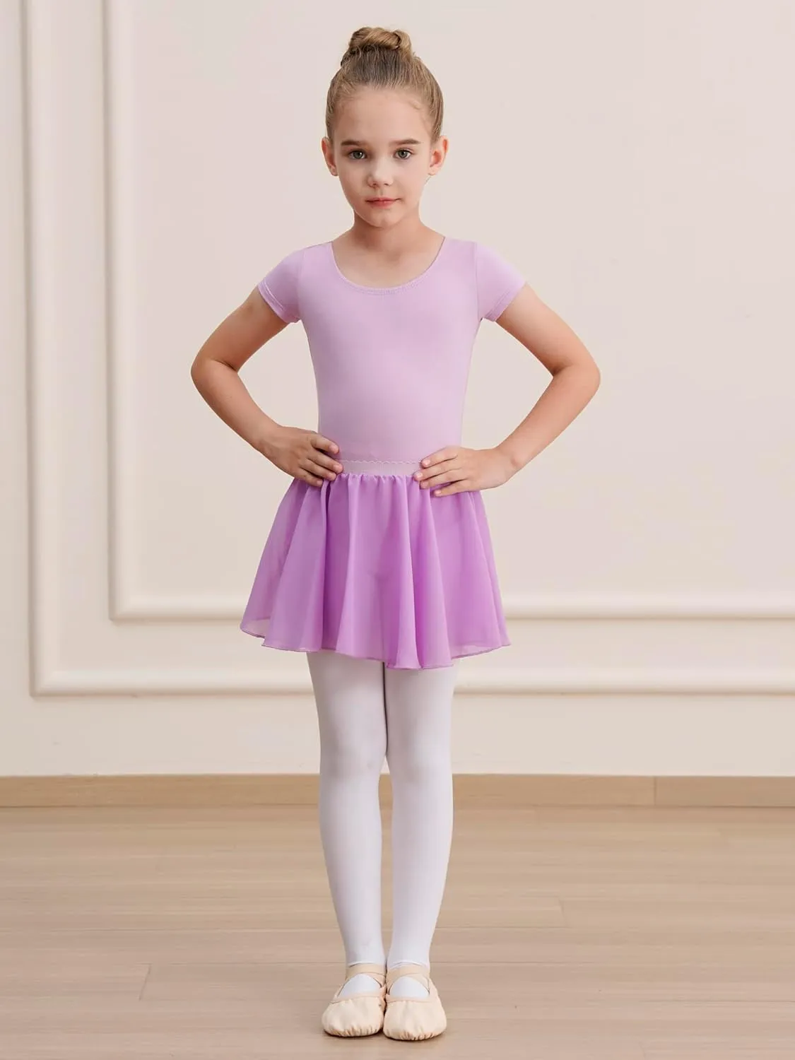 Leotards for Girls Ballet Dress Toddler Dance Leotard with Skirt Kids Gymnastics Outfits Ballet Dance Tutu Dress