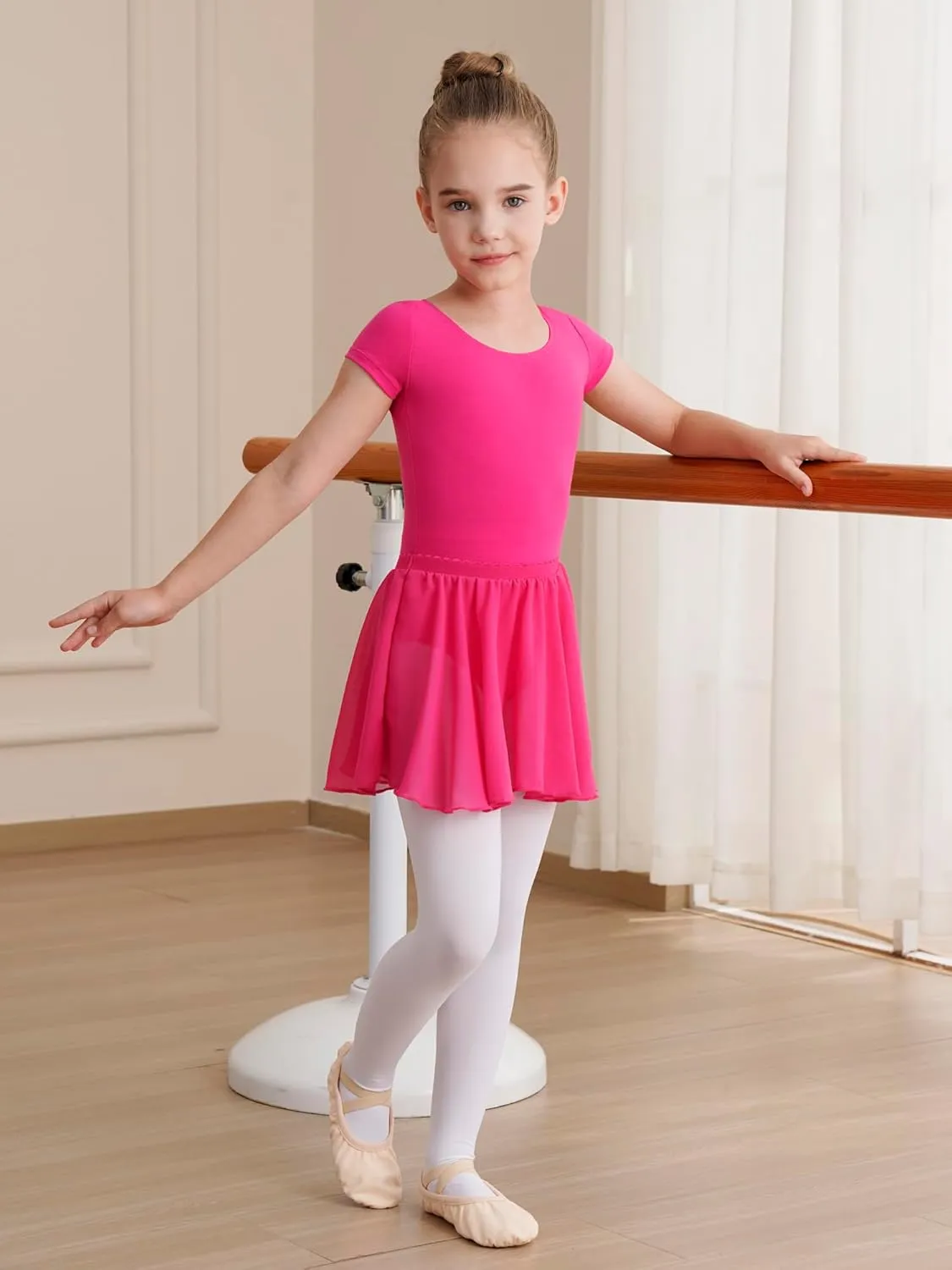 Leotards for Girls Ballet Dress Toddler Dance Leotard with Skirt Kids Gymnastics Outfits Ballet Dance Tutu Dress