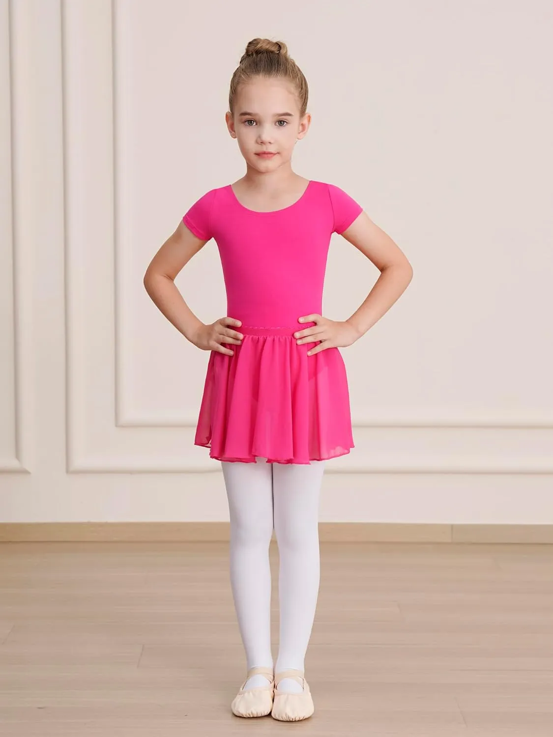 Leotards for Girls Ballet Dress Toddler Dance Leotard with Skirt Kids Gymnastics Outfits Ballet Dance Tutu Dress