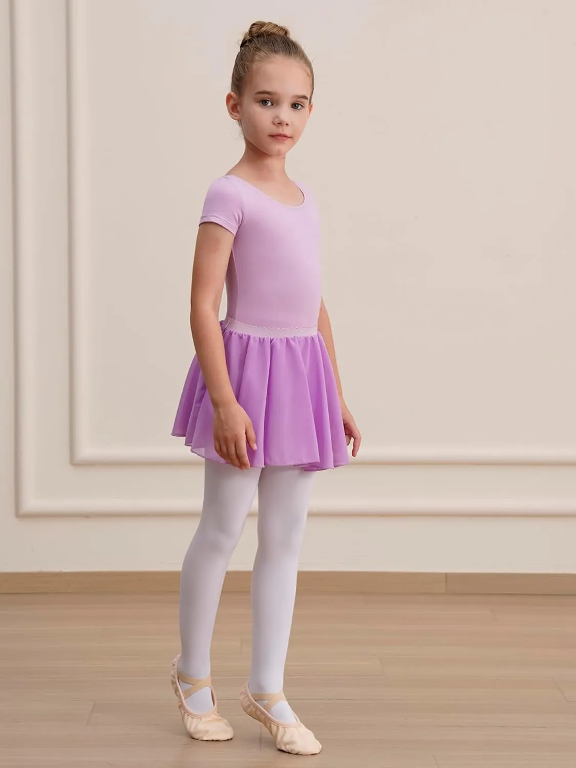 Leotards for Girls Ballet Dress Toddler Dance Leotard with Skirt Kids Gymnastics Outfits Ballet Dance Tutu Dress