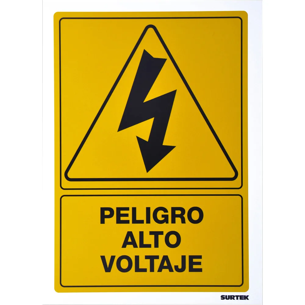 Letrero "Peligro Alto Voltaje" Surtek