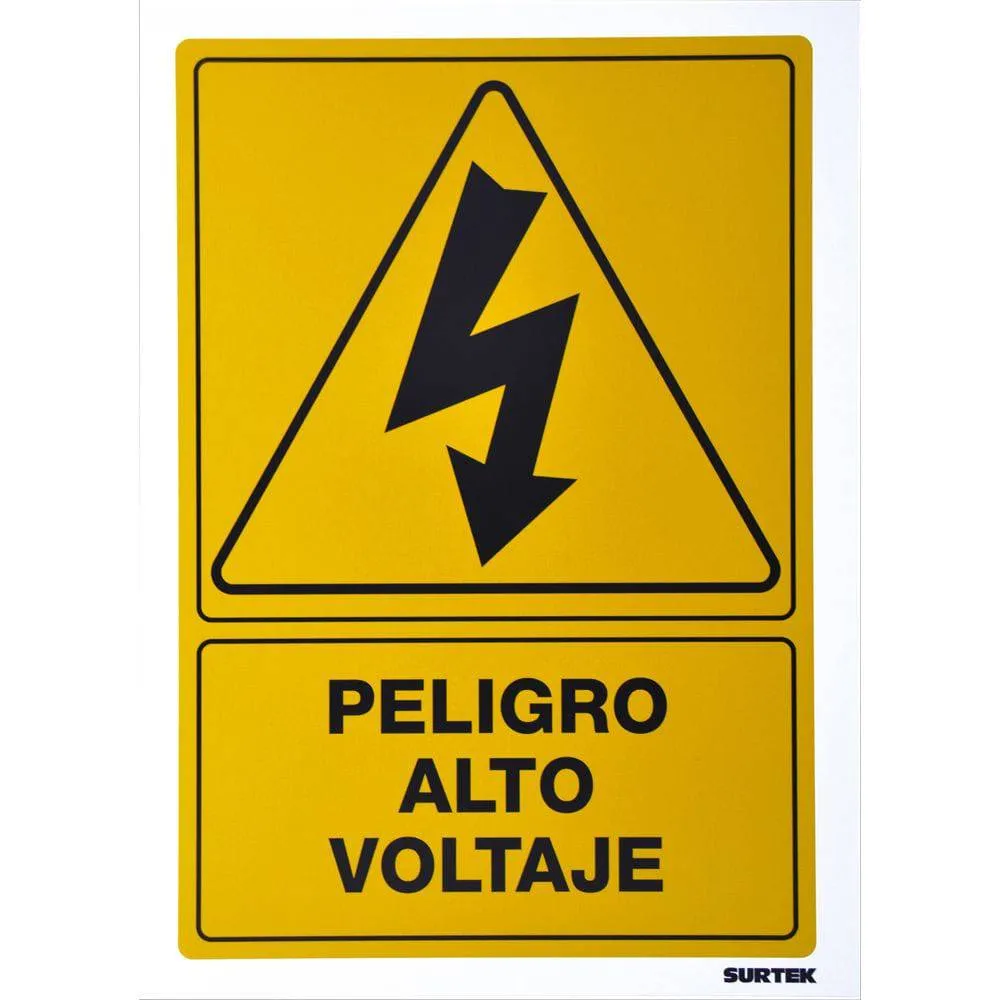 Letrero "Peligro Alto Voltaje" Surtek
