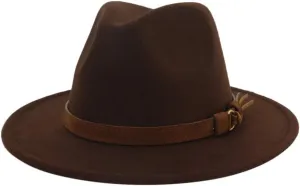 Mens Classic Fedoras Hats Vintage Winter Outdoor Beach Sun Cap Fedora Panama Hat for Men Women