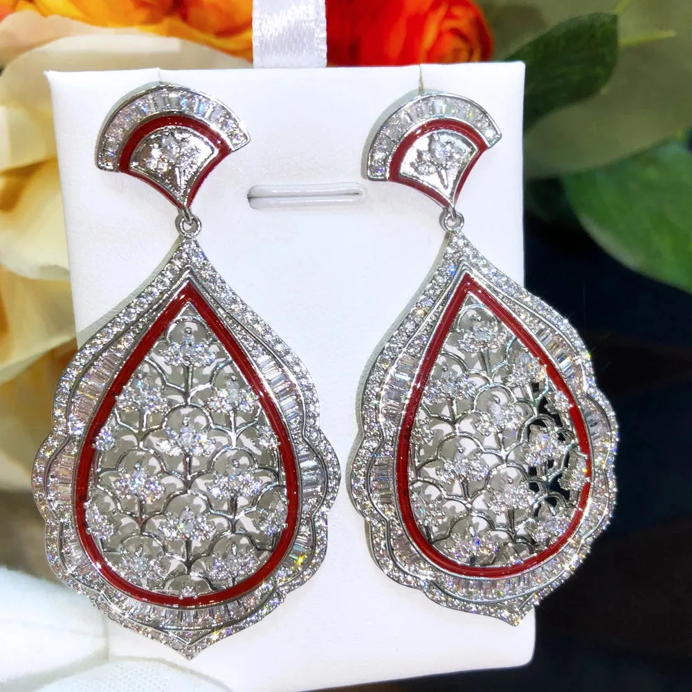 New Dubai Luxury Gorgeous Big Pendant Earrings For Fashion Women