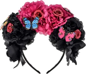 Rose Flower Crown Headband HalloweenCinco De Mayo Party Costume Headpiece NC26