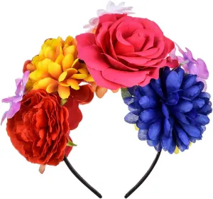 Rose Flower Crown Headband HalloweenCinco De Mayo Party Costume Headpiece NC26