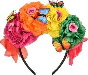 Rose Flower Crown Headband HalloweenCinco De Mayo Party Costume Headpiece NC26