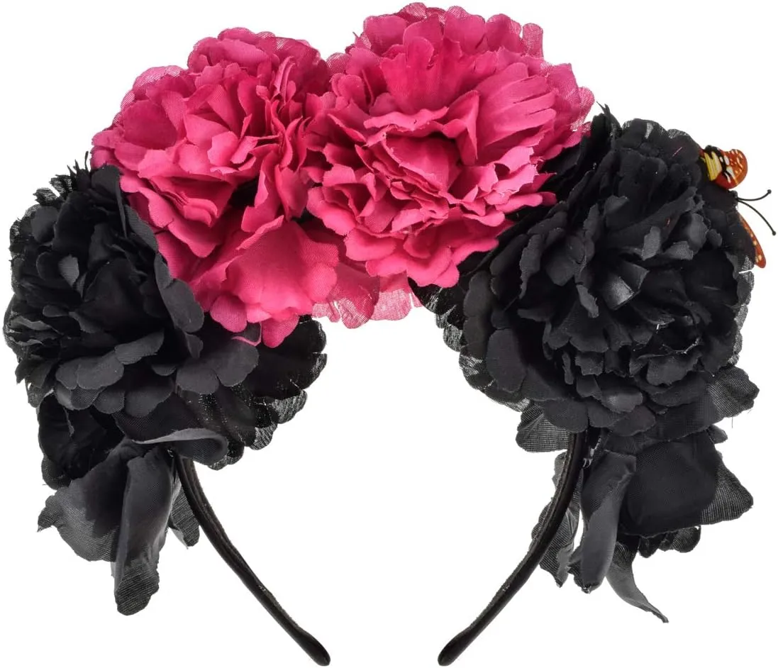 Rose Flower Crown Headband HalloweenCinco De Mayo Party Costume Headpiece NC26