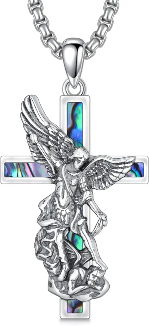 Saint Michael/Virgen De Guadalupe Necklace Sterling Sliver Amulet Necklace Catholic Amulet Protector Jewelry