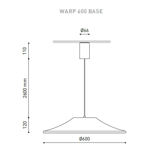 Warp pendant ⌀60-ø90 | black
