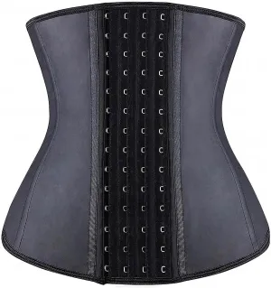 YIANNA Waist Trainer for Women Latex Underbust Waist Corsets Cincher Hourglass Body Shaper 4 Hooks